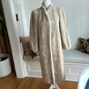 Vintage Sasson faux fur long coat. Made in USA
